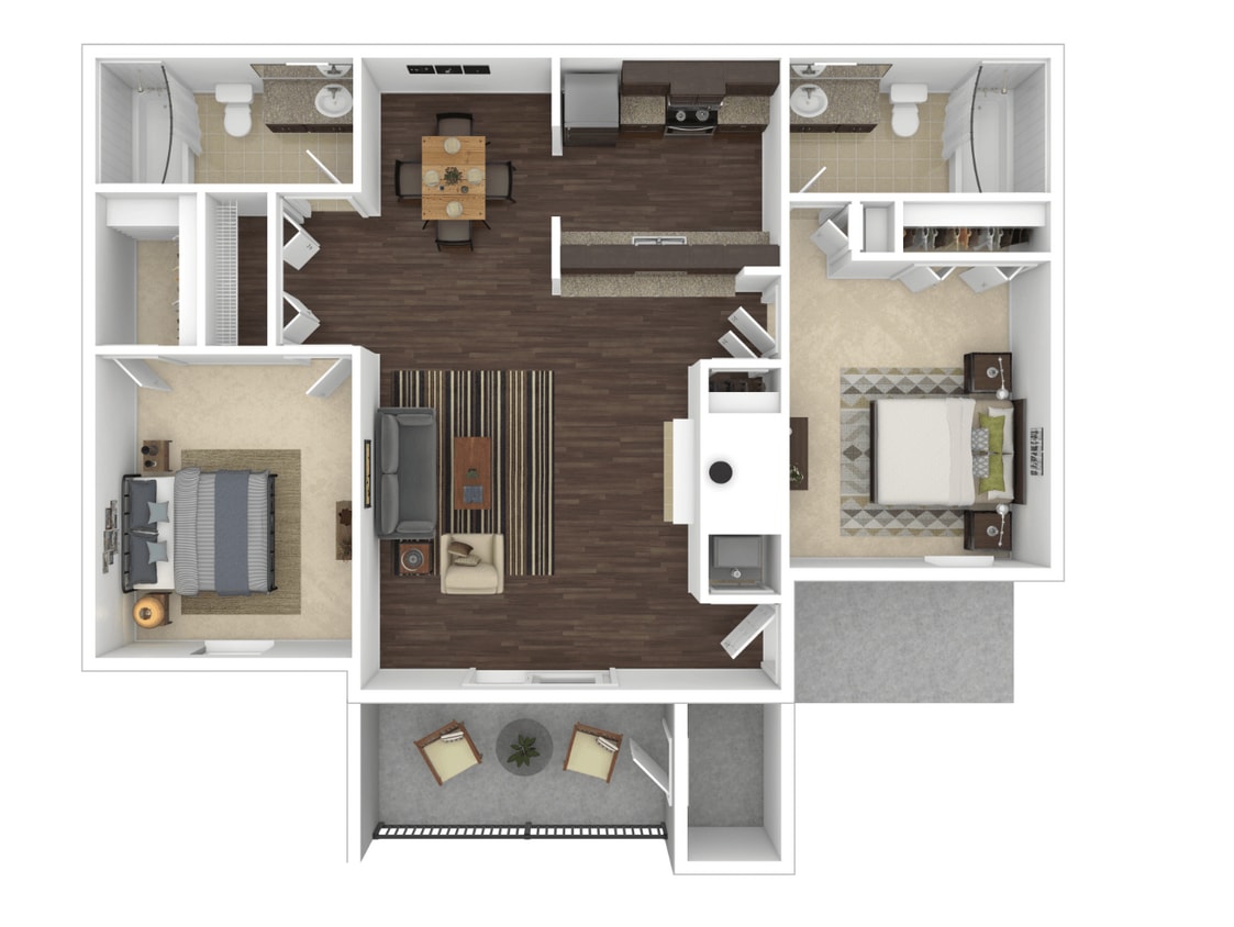 Floor Plan - B1 End Garden