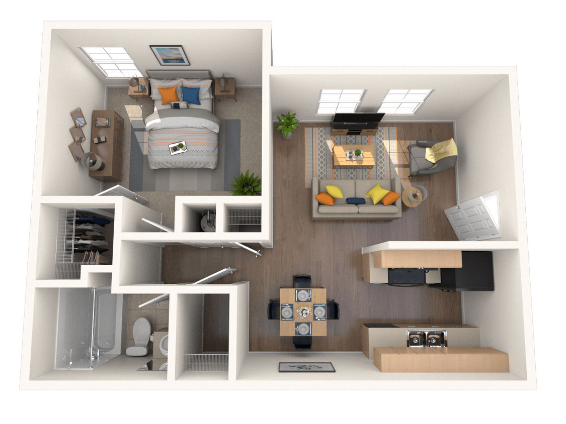 Floor Plan - One Bedroom