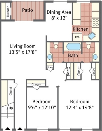 Two Bedroom First Floor - Two Bedroom