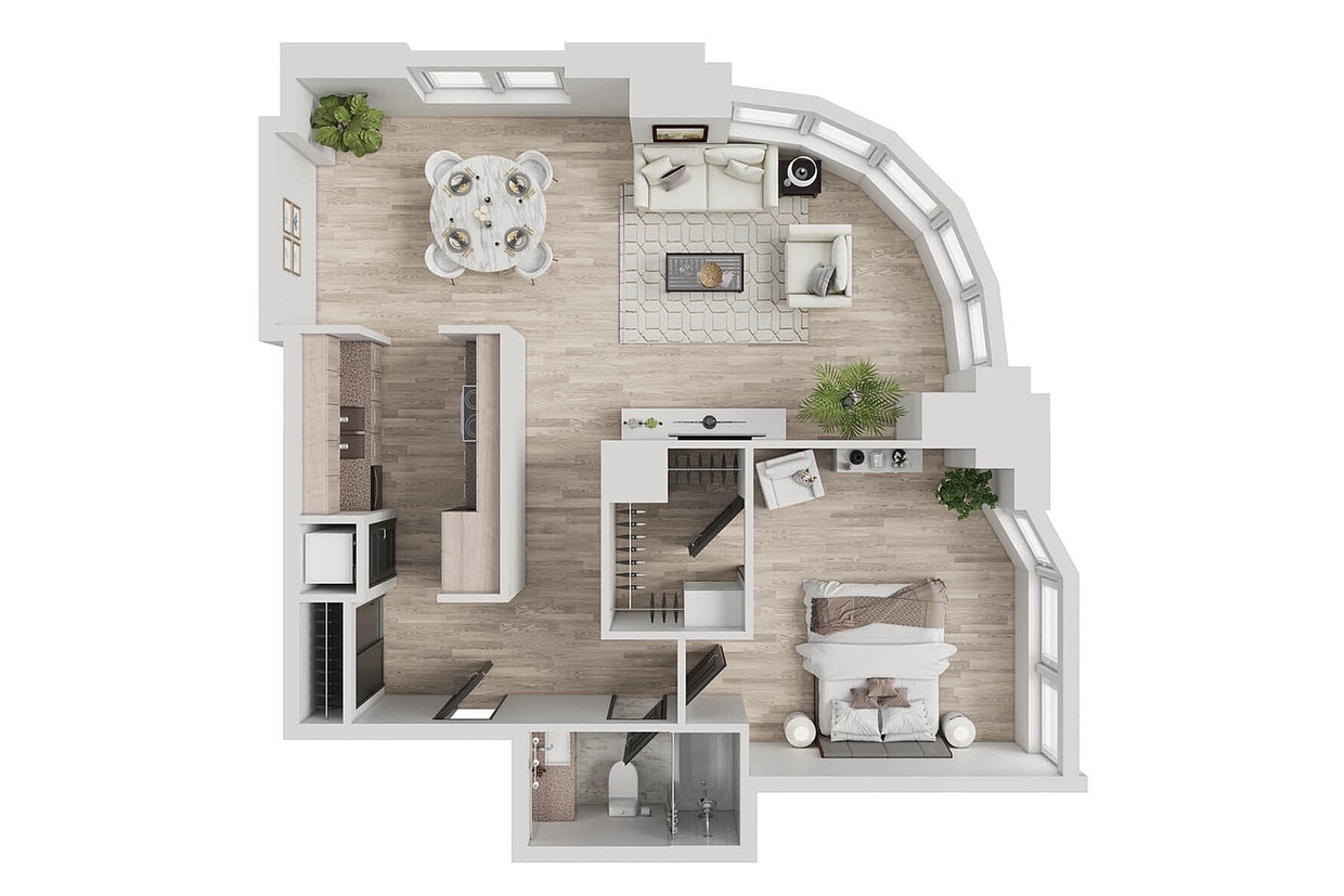 A | 1-Bedroom Floorplan - A