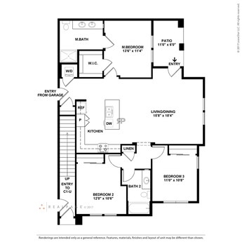 Floor Plan - THREE.L W/ 2 Car Attached Garage