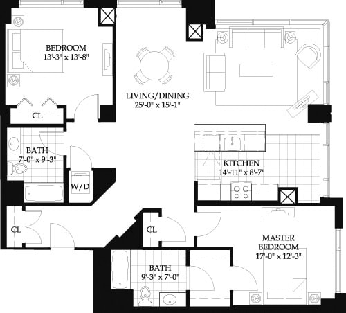 Floor Plan - Asteria Two Bedroom (3)