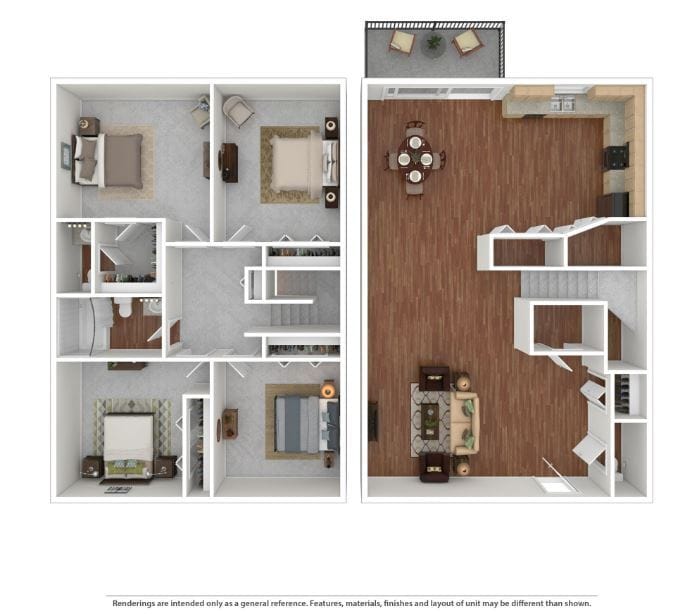 Floor Plan - Winthrop - 1 Full and 2 Half Baths