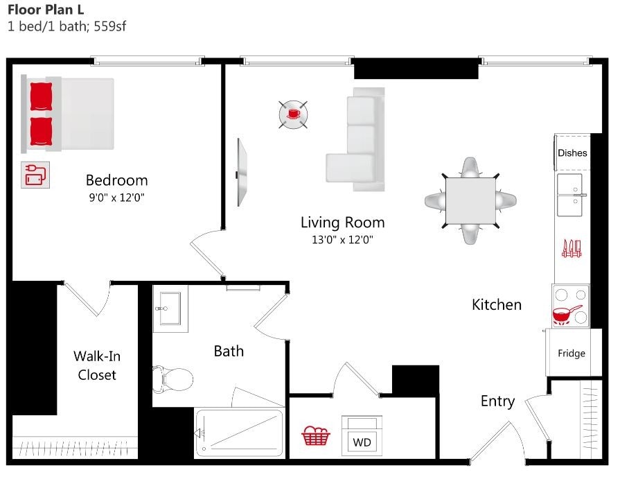 Floor Plan - Boutique Suite L