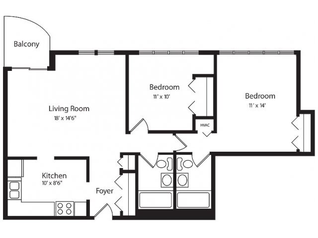 TWO BED - F - 2D