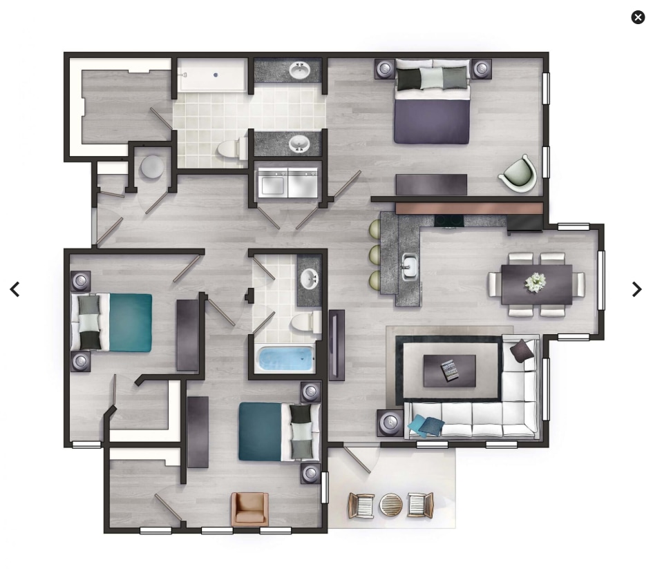 Floor Plan - The Dogwood Patio