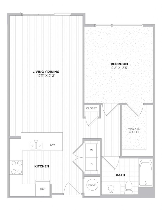 Floor Plan - 1 Bedroom