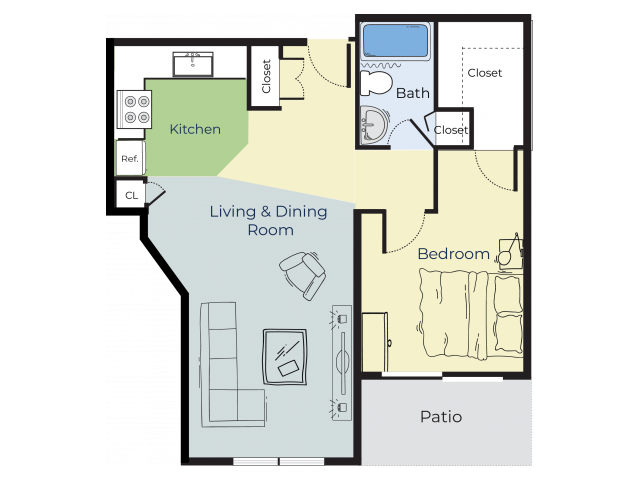 Oak | One Bedroom - Oak