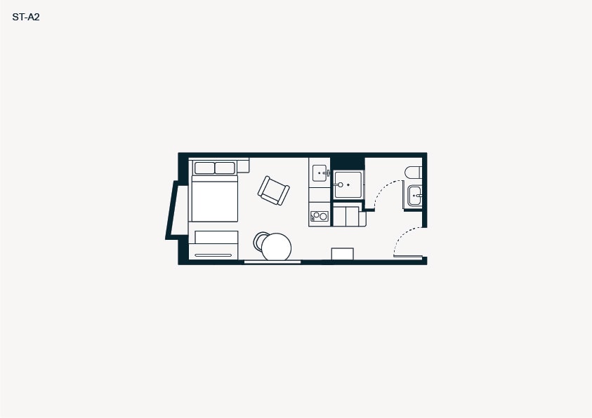 Floor Plan - Studio (STA2M)