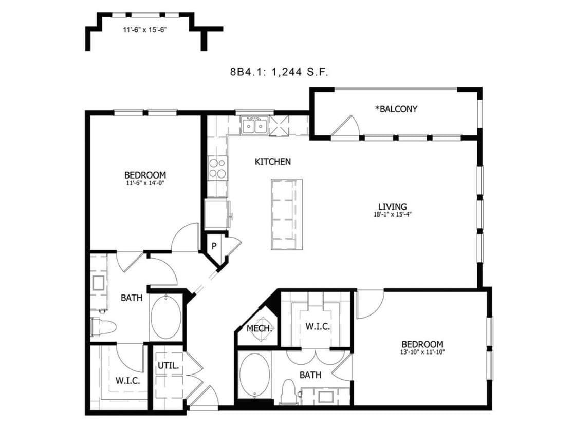 Floor Plan - Stag’s Leap 8B4