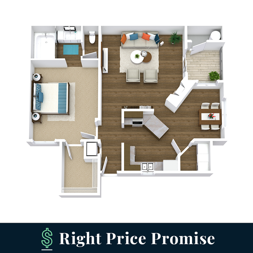 Floor Plan - 1 Bedroom