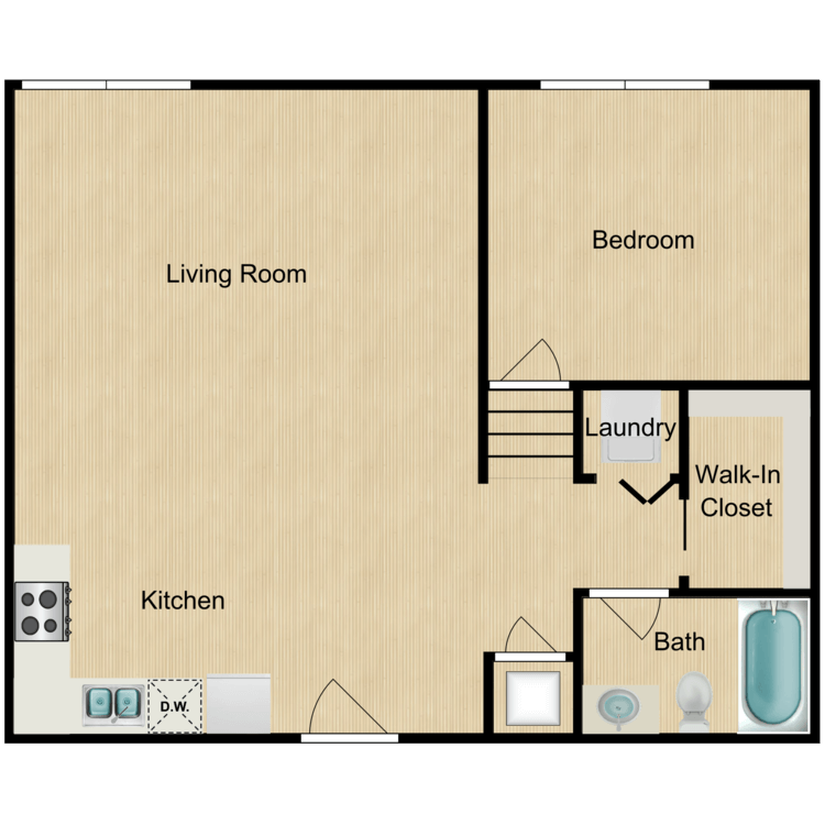 1B1B_688_983157.png A - 1 Bed 1 Bath 3