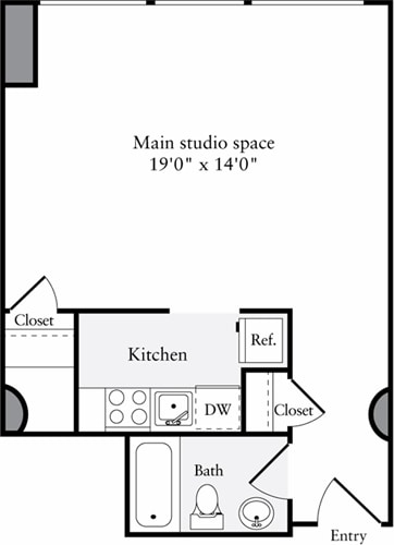 Floor Plan - The Lofts Studio B