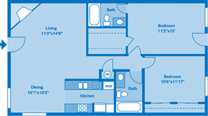 Floor Plan - 2C | Two Bedroom