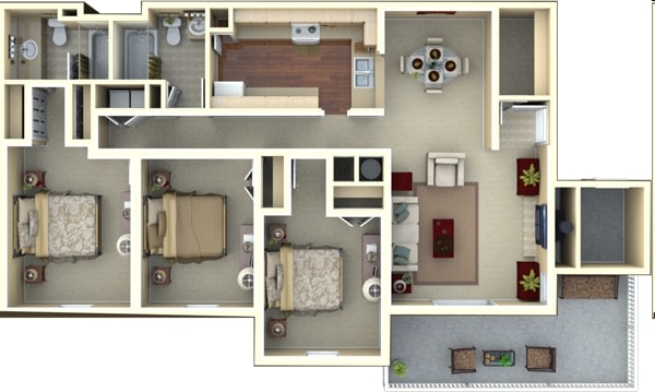 River Birch 3 Bedroom - River Birch