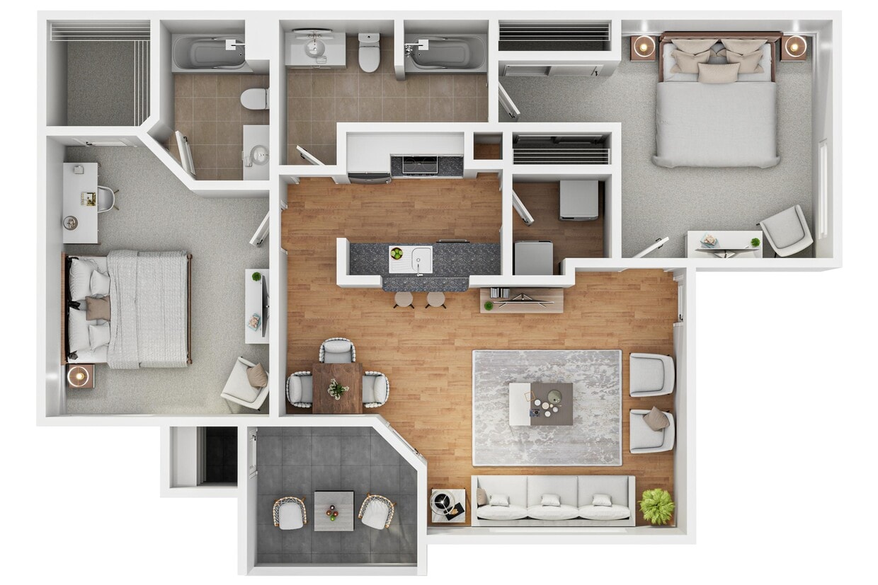 Floor Plan - 2b2