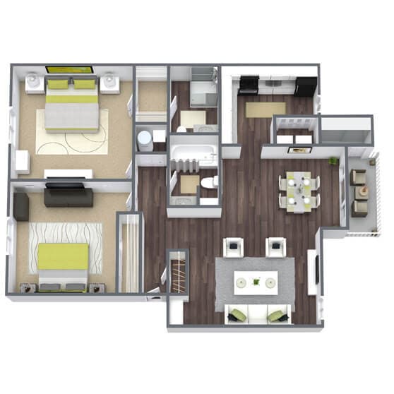 Floor Plan - 2 Bedroom B