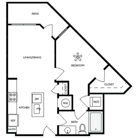 Floor Plan - One-Bedroom (A3)