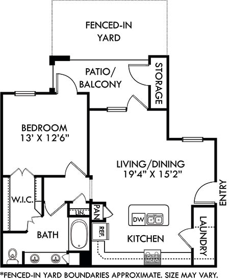 Floor Plan - Sycamore with Fenced-in Yard