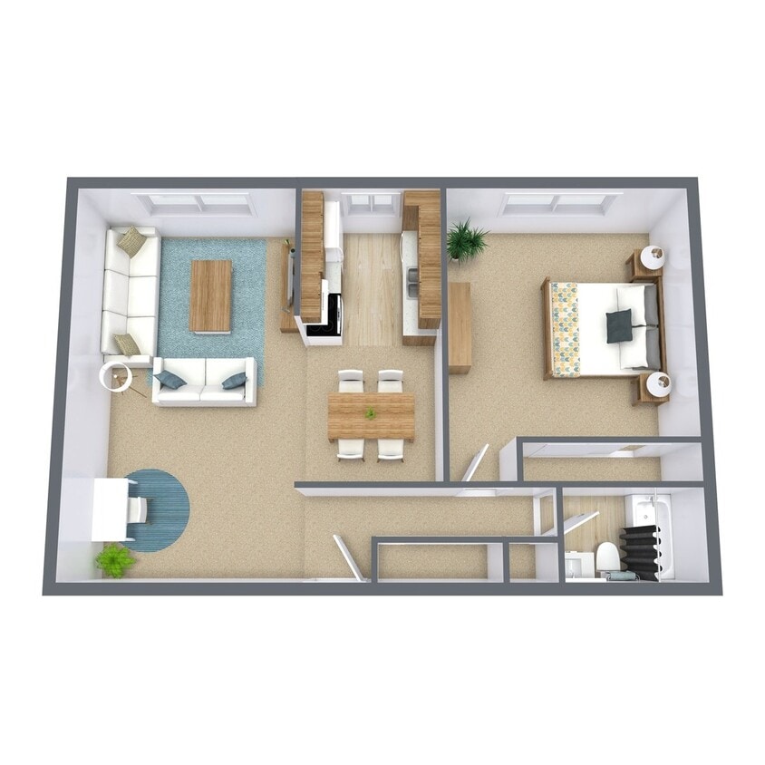 Floor Plan - One Bedroom 11C