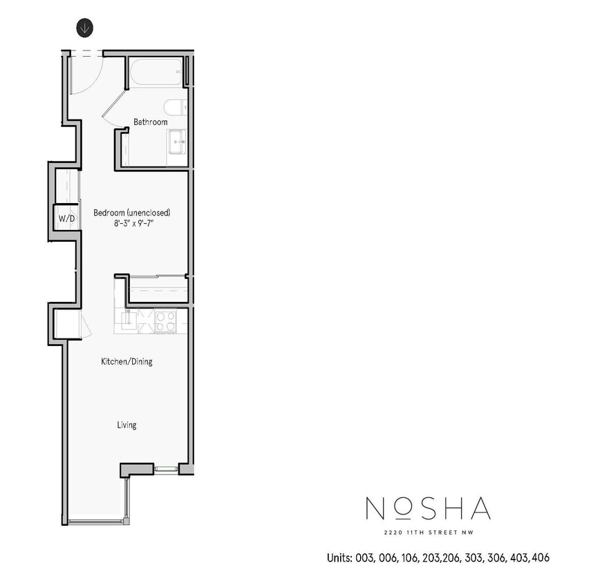 Floor Plan - Jr 1 Bed- 1Bath C4