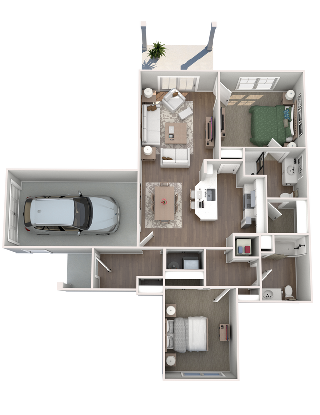 Floor Plan - A - Groundfloor 2B.2BR