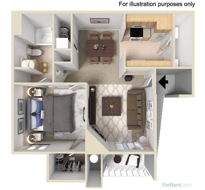 Floor Plan - One Bedroom