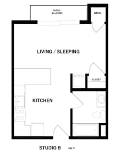 Floor Plan - Studio-490