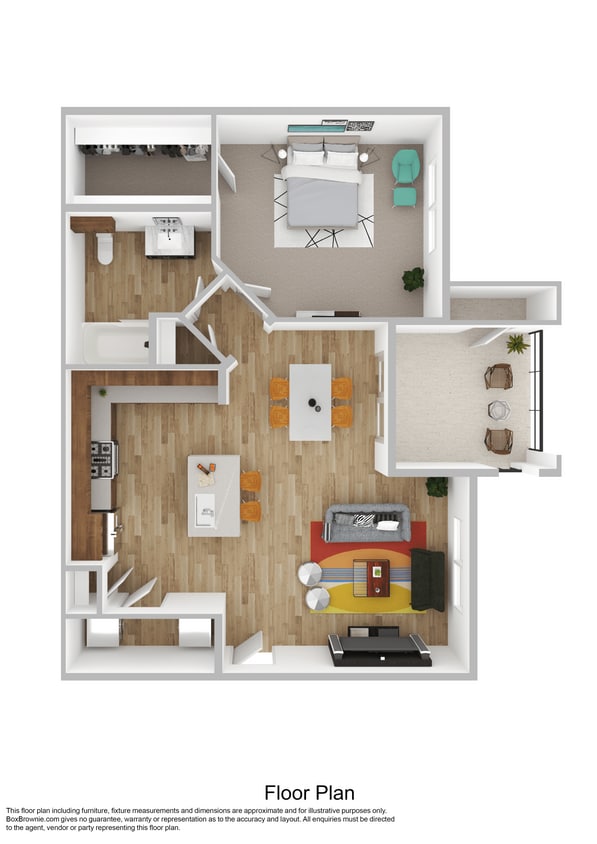 Floor Plan - One-Bedroom (A3)