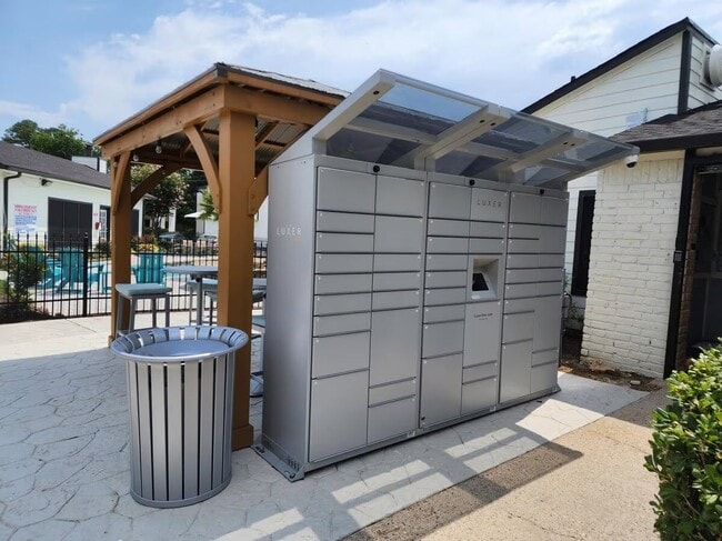 Explore convenience at Cali Crossing Apartments with our state-of-the-art package locker system. Enjoy secure, 24/7 access to your deliveries while relaxing in our inviting community space. Experience seamless living—schedule a tour today! - Cali Crossing Apartments