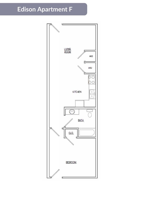 Floor Plan - Edison Apartment F