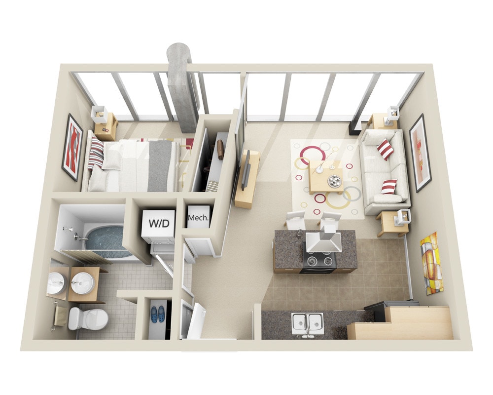 Floor Plan - Midrise A1D