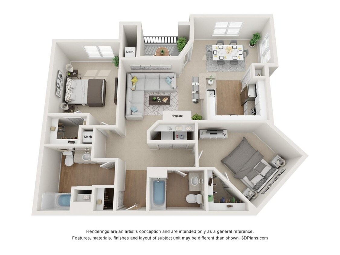 Floor Plan - Clarendon 2B2B