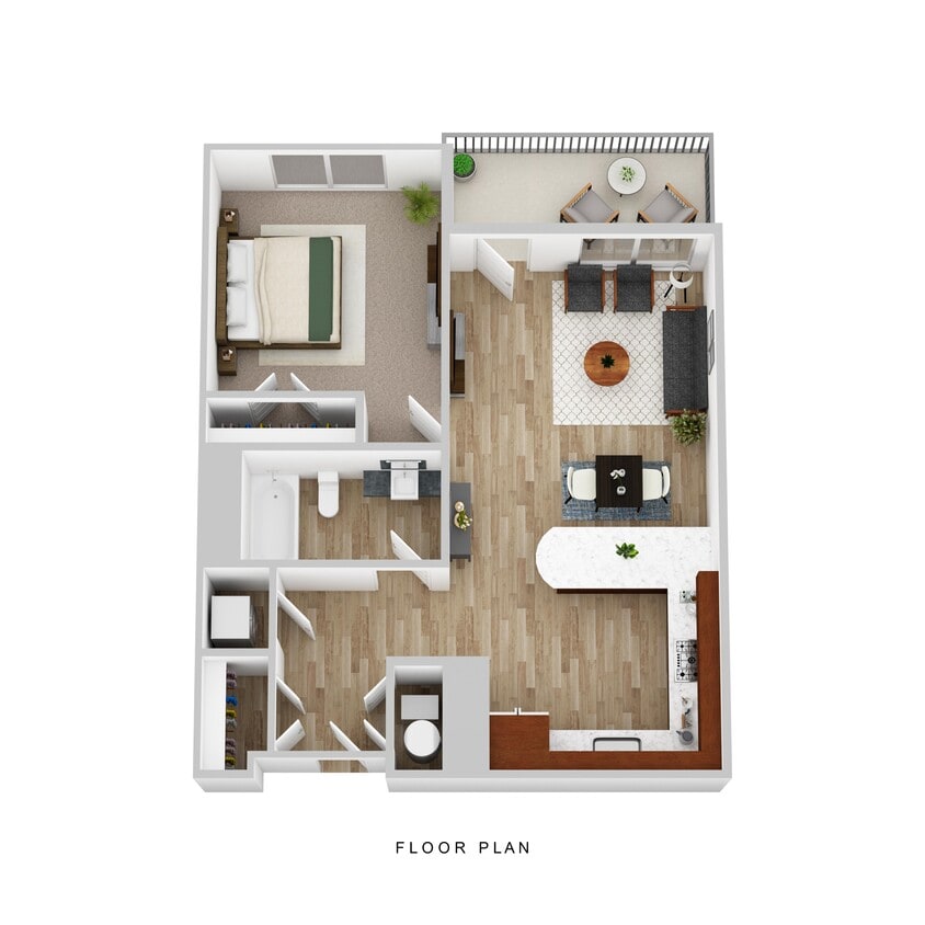 Floor Plan - One Bedroom B.1
