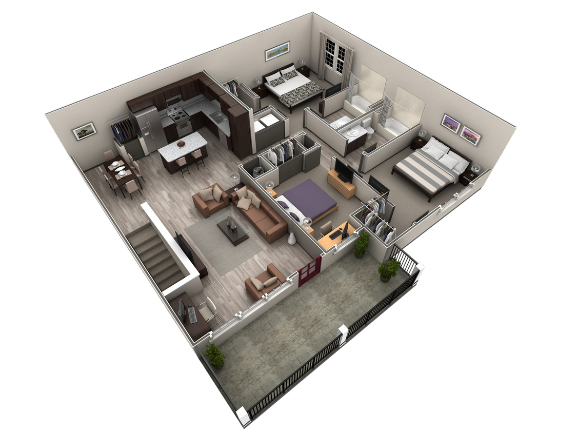 Floor Plan - 3 BR Grand Overlook