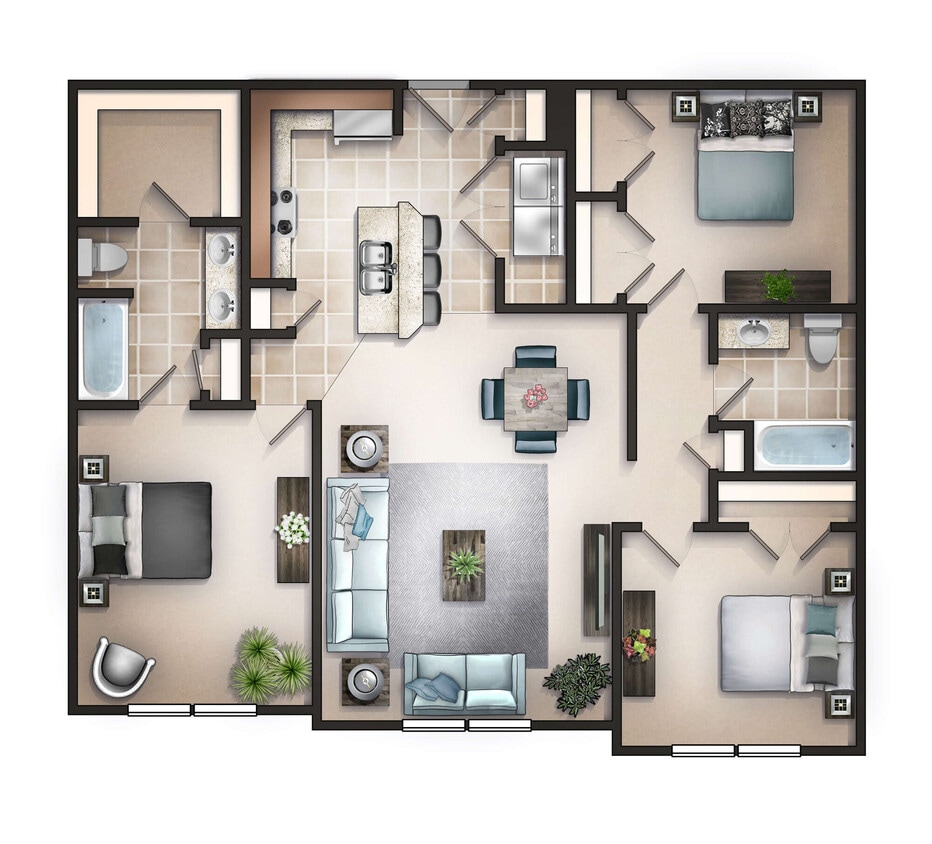 Floor Plan - The Hunley