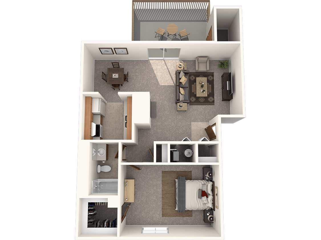 Floor Plan - One Bedroom Apartment
