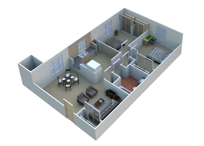 Floor Plan - 2 Bedroom  2A10