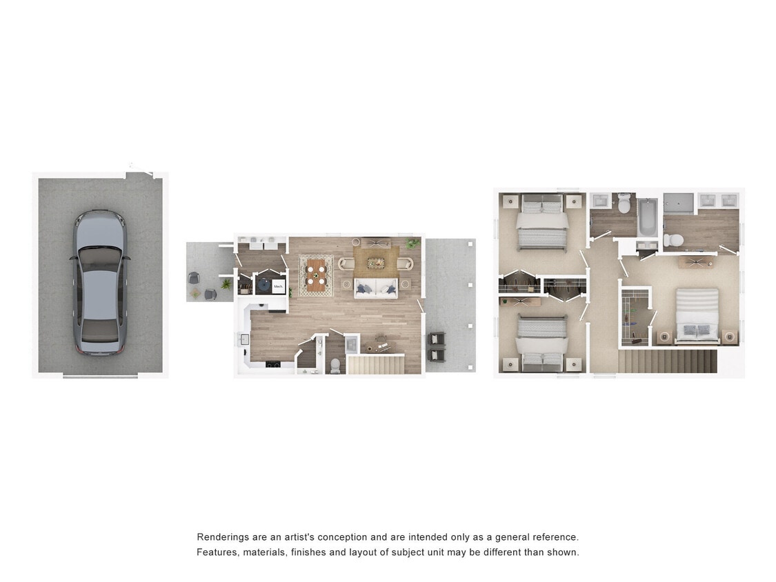 Floor Plan - Cottage C1 with Den and Garage 