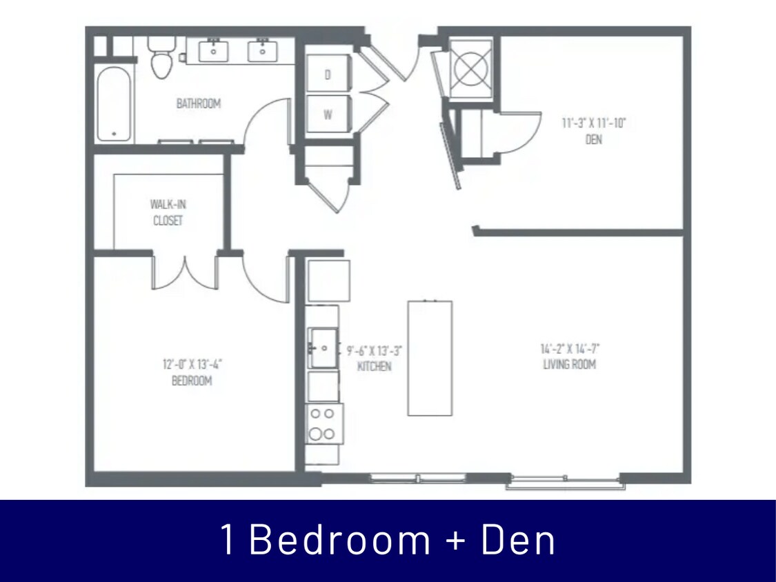 Floor Plan - C3 - One Bedroom + Den