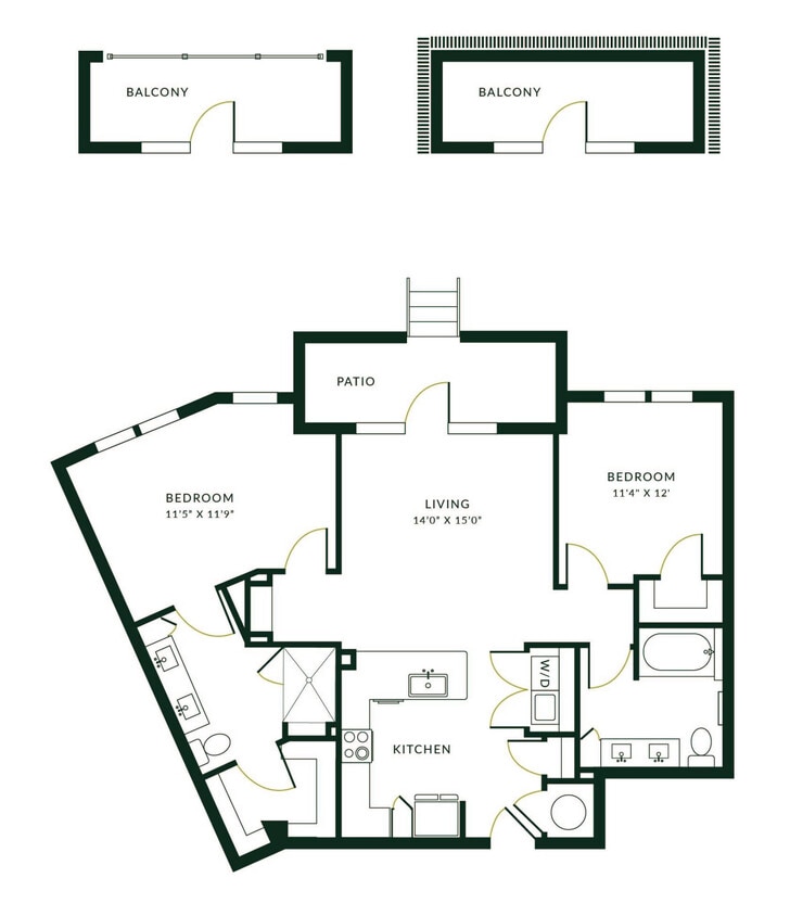 B2J floor plan The Hartley at Blue Hill - B2J