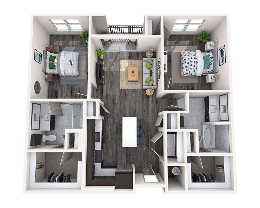 Floor Plan - Two Bedroom B2C