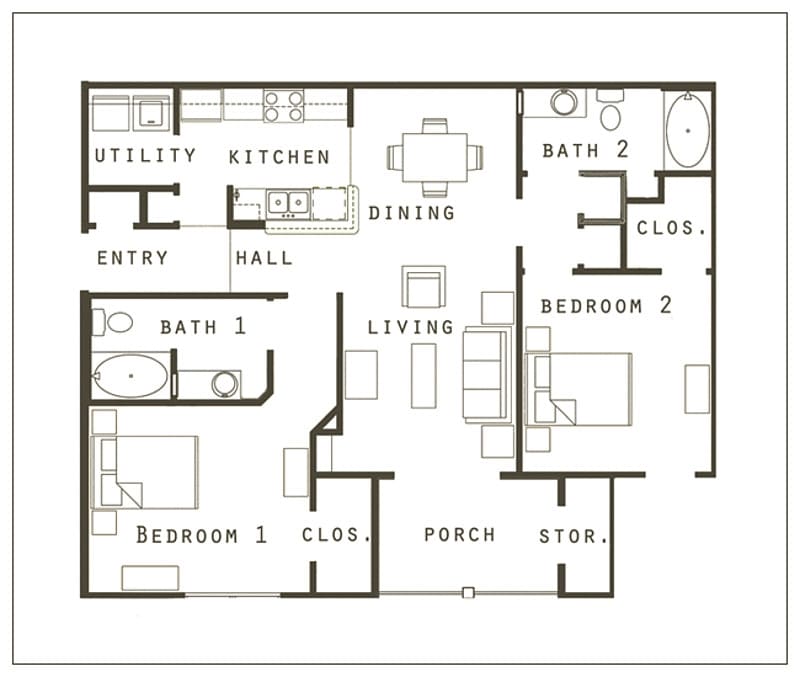 2BR/2BA - The Bienville