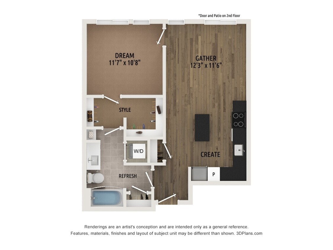 Floor Plan - A3 -Affordable WDU 80 AMI