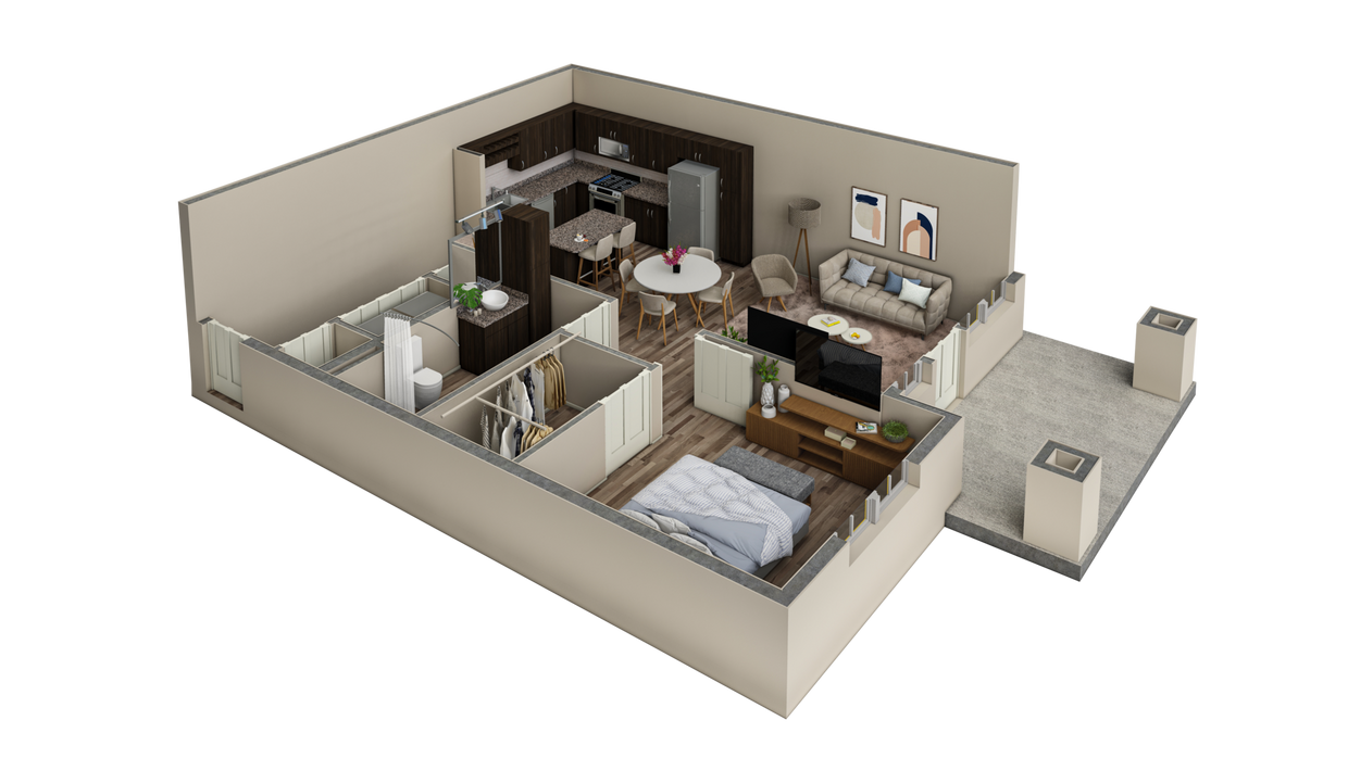 Floor Plan - 1 BR Vue Summit