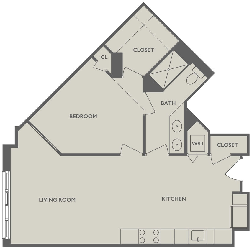 Floor Plan - One Bedroom B
