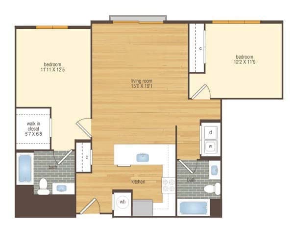 Floor Plan - 2X2 (823-b02)