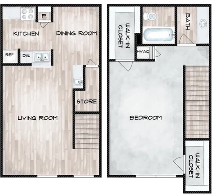 1bed1bath 810sqft - CR 1x1TH