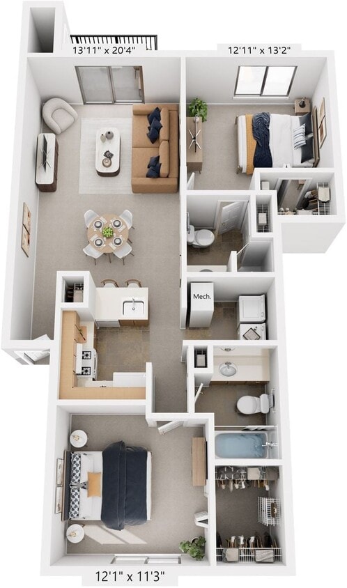 Floor Plan - Two Bedroom