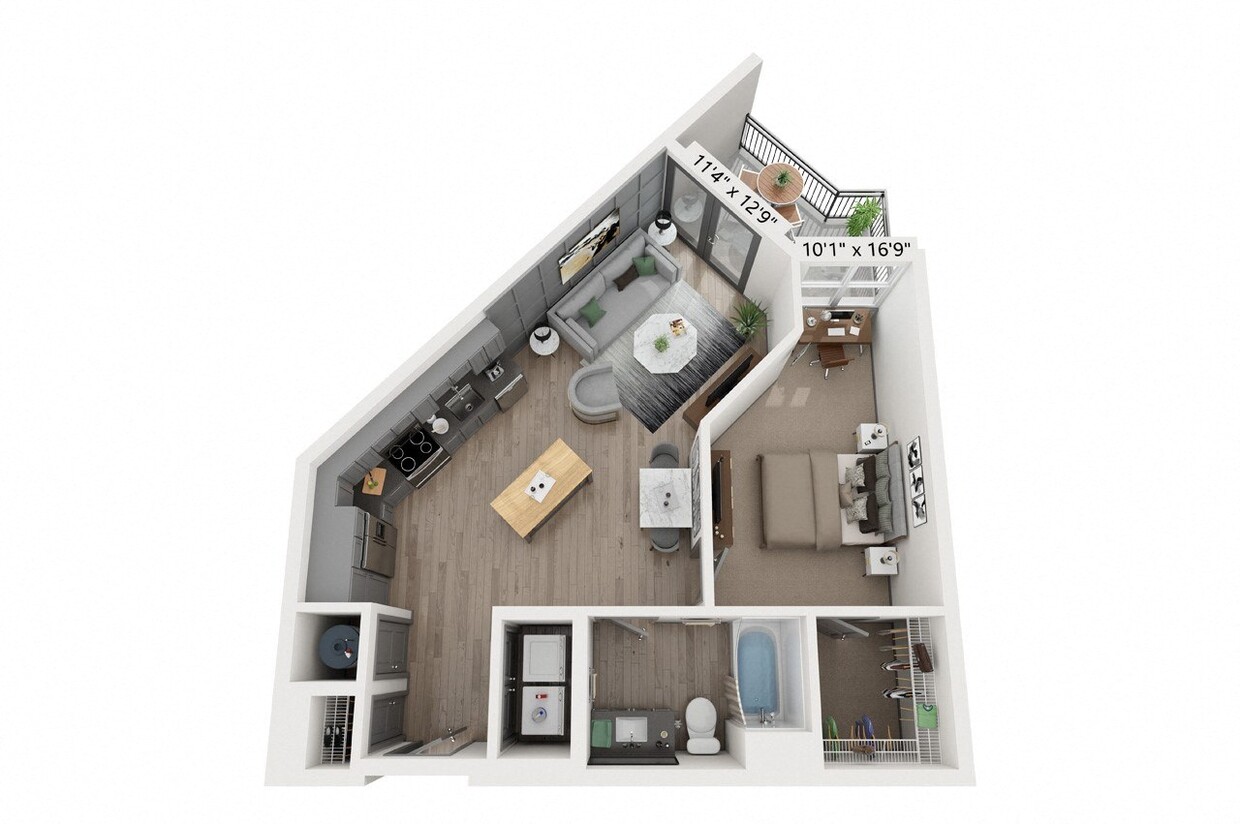 Floor Plan - Hiland  (1.1R)